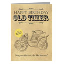 Old timer car greeting card