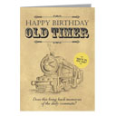 Old timer vintage train card