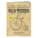Old Timer bike greeting card